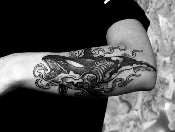 Outer Forearm Incredible Orca Tattoos For Men