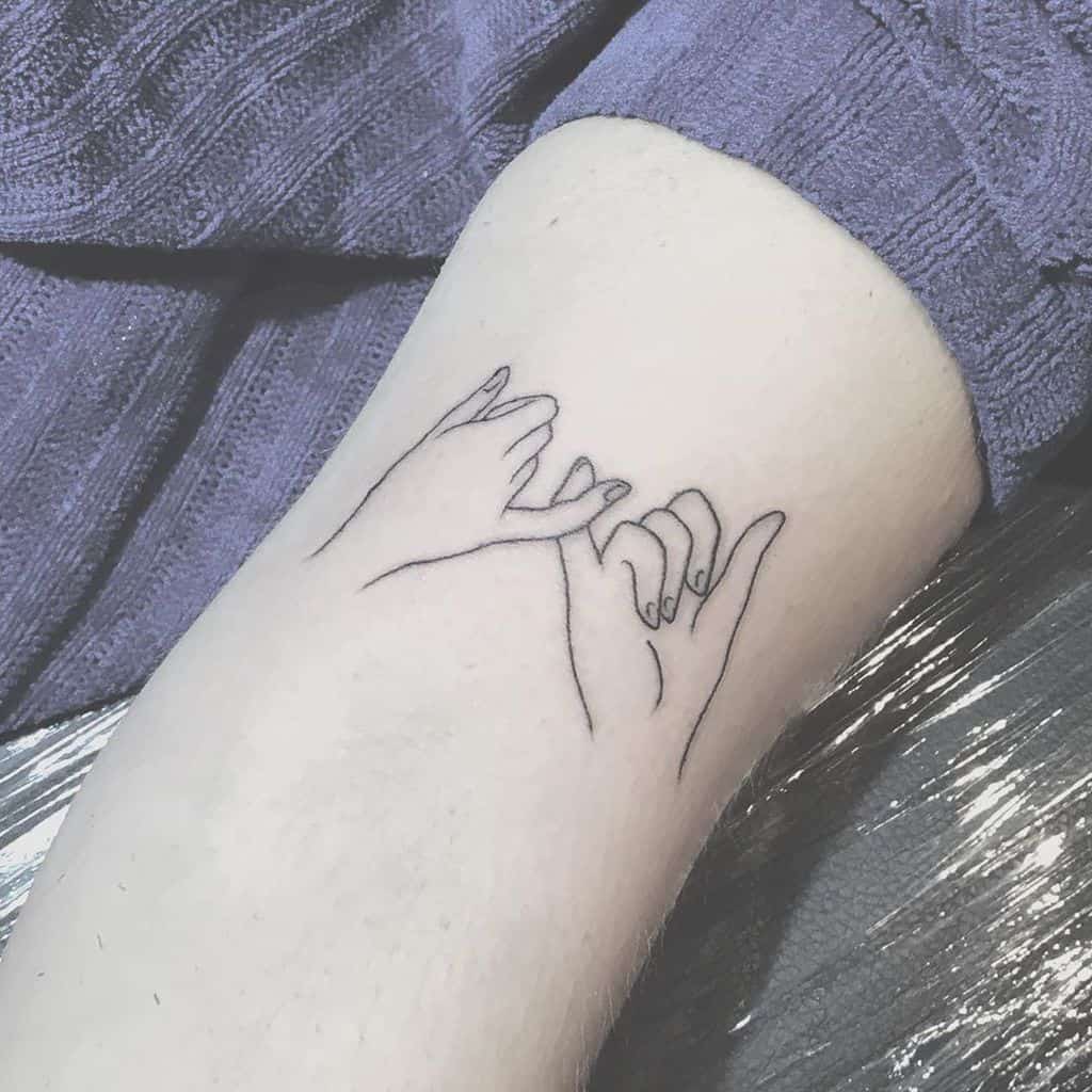 Outline Pinky Promise Tattoos Backtobasicstattoo 2