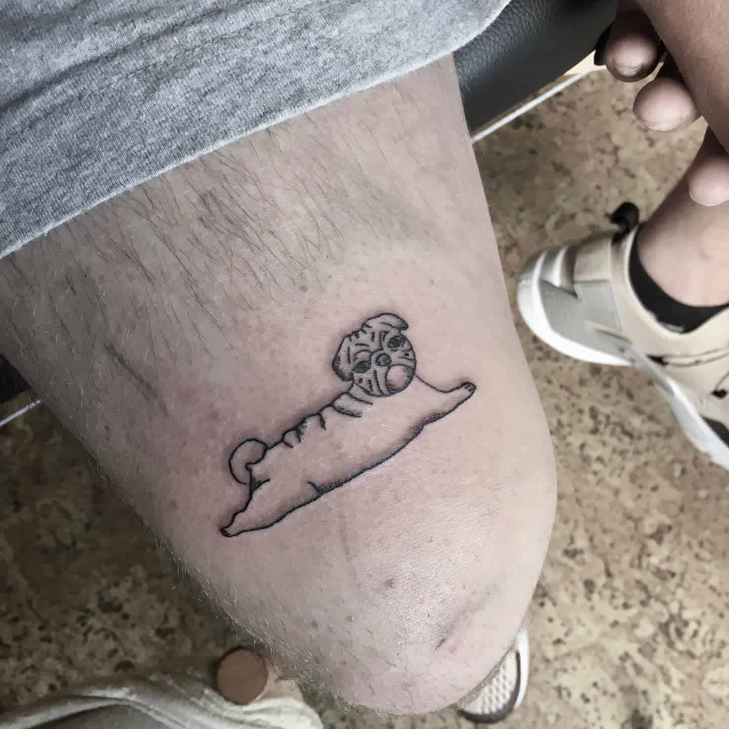 Outline Simple Pug Tattoo Tetovacky Od Anicky