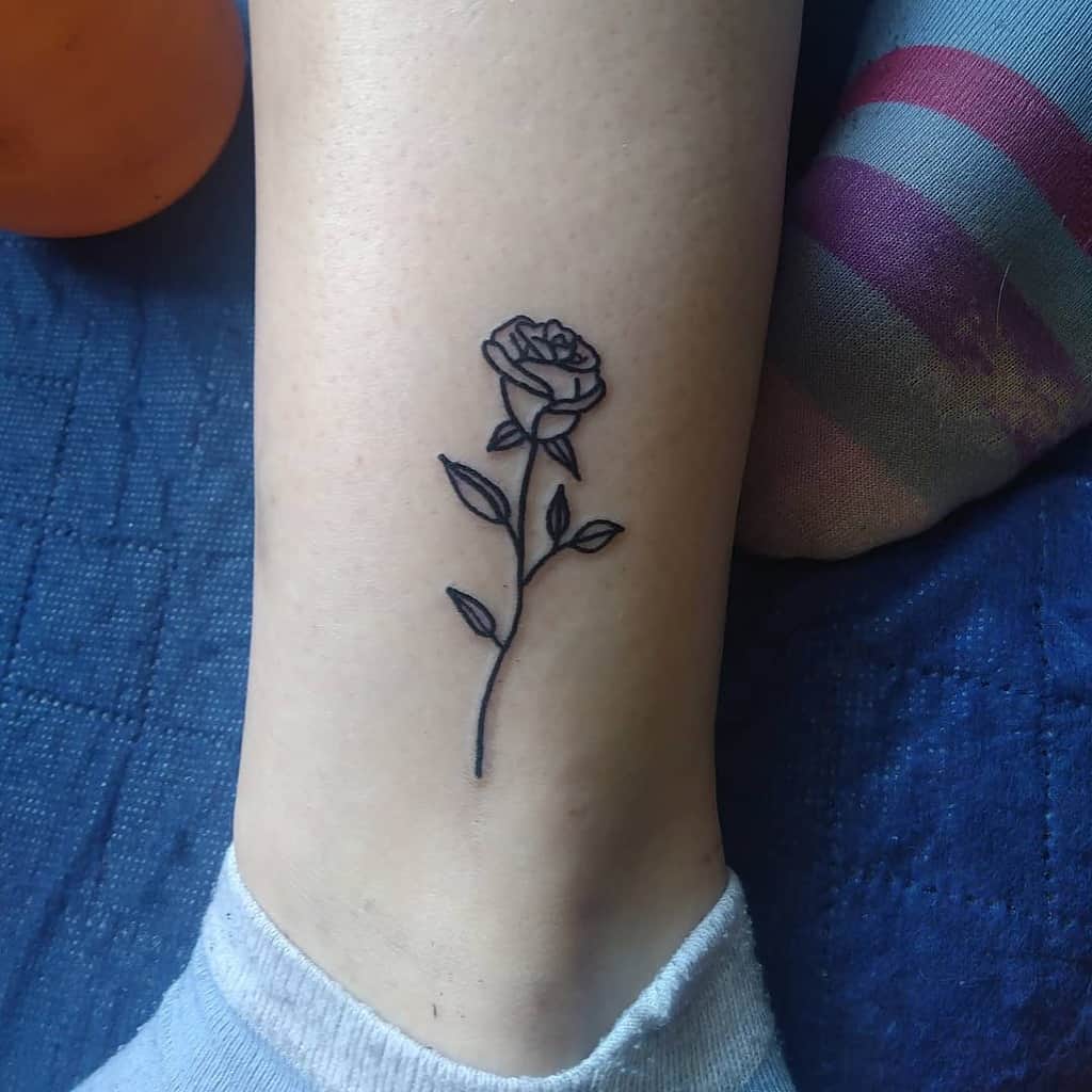 outline tiny rose tattoos s.h.a.r.k.tattoo