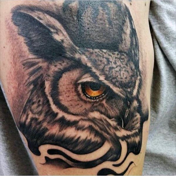 Owl Arm Tattoo For Men