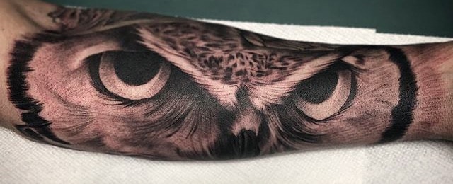 40 Owl Forearm Tattoo Designs For Men – Feathered Ink Ideas