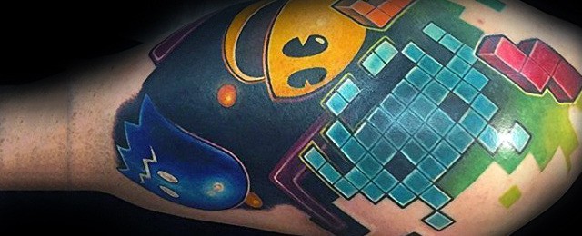30 Pacman Tattoo Designs for Men
