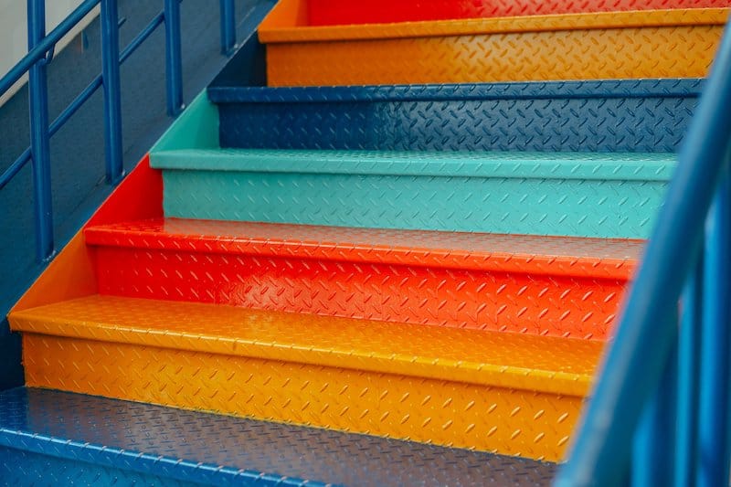 66 Unique Painted Stairs Ideas for Inspiration