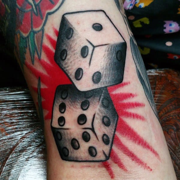 Snake eyes dice tattoo by Sincero at InkCreations Tattoo and Barber in  Florida  rtattoos
