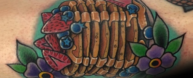 40 Pancake Tattoo Ideas for Men