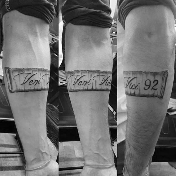 Veni vidi vici tattoo cannot be mistake whether you are men or women