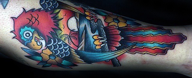 60 Parrot Tattoo Designs for Men