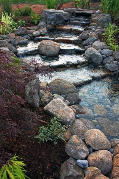 natural tiered pond 
