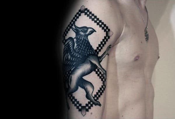 70 Griffin Tattoo Designs For Men  Mythological Creature Ideas  Griffin  tattoo Neck tattoo for guys Tattoos for guys