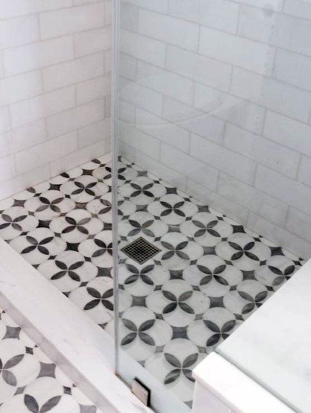Pattern Unique Shower Floor Tile Ideas