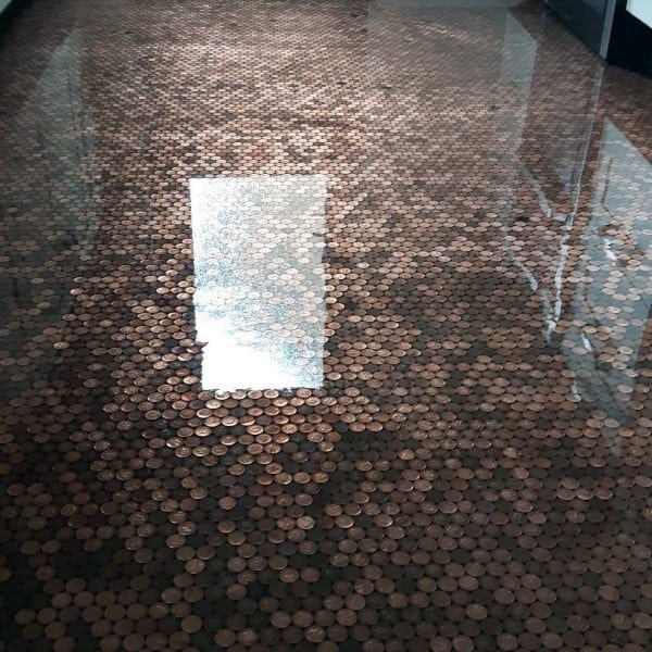 glossy penny floor