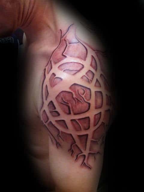 Pentagram Tattoo Male Shoulders