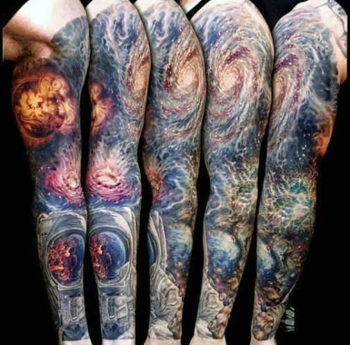 Phenomenal Universe Tattoos On Sleeves For Males