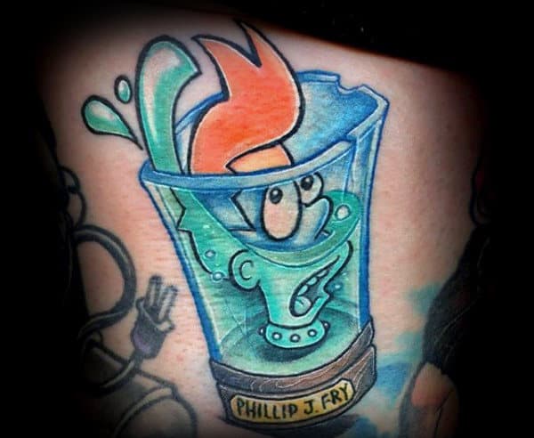 Fry Tattoo from Futurama Scooty Puff Jr