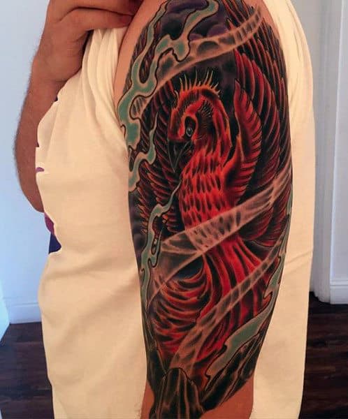 Red Phoenix Tattoo Sleeves by jianzhi88 on DeviantArt