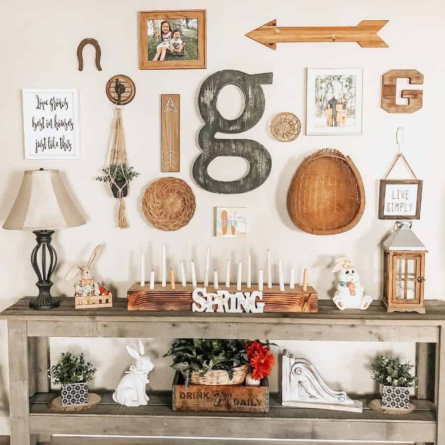country style wall art display 
