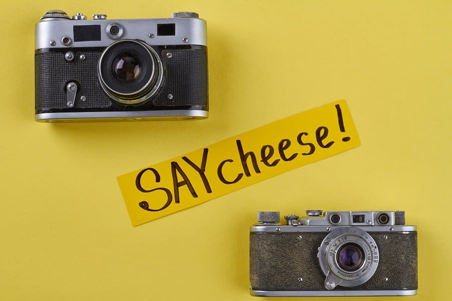 photo cameras on say cheese handwriting