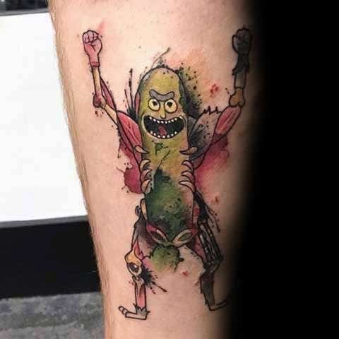 Pickle Rick Tattoo Designs For Men