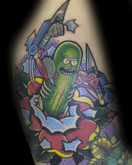 Pickle Rick Tattoos For Men