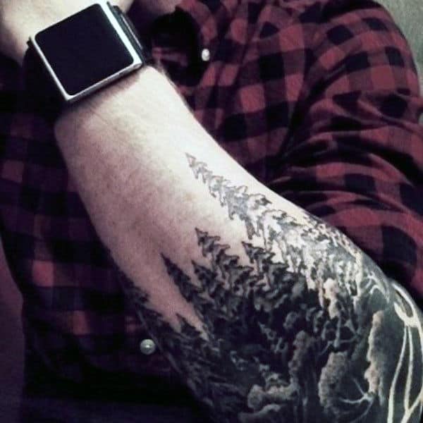 Pine Tree Tattoo Design Ideas For Men