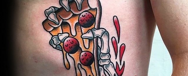 Pizza Tattoo Art Prints for Sale  Redbubble