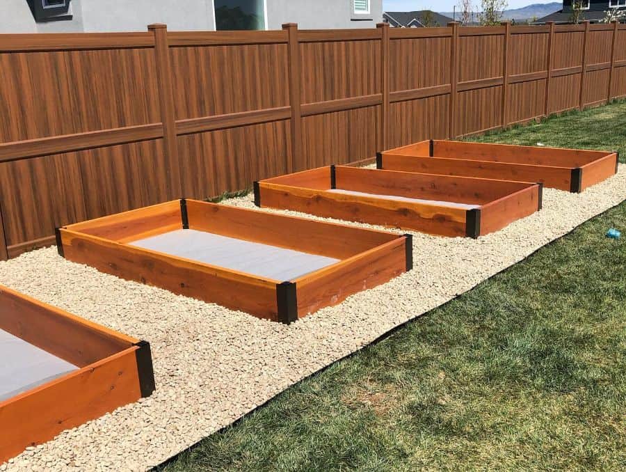 wood planter boxes backyard garden