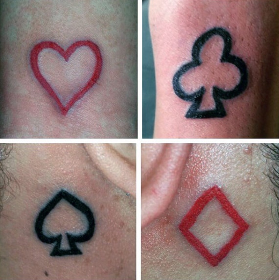 Playing Card Suit Symbols Guys Small Tattoo Ideas