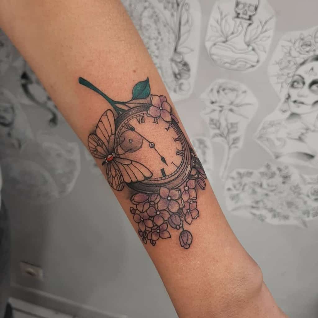 Tattoo tagged with feminine hip leg lilac flower  inkedappcom