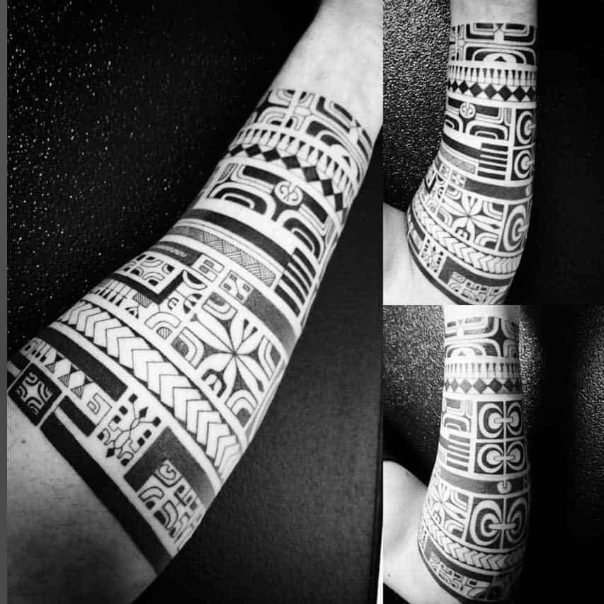 polynesian black arm tattoo areki987marquises