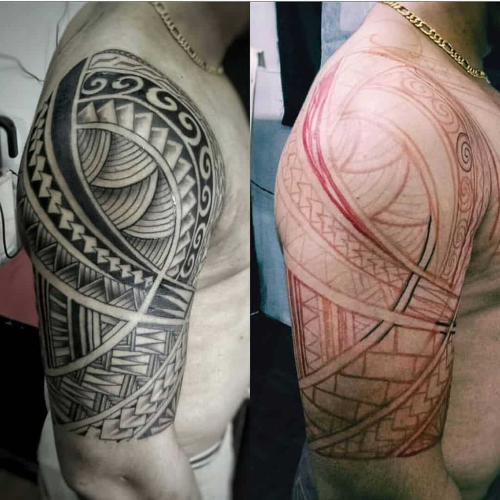 polynesian upper arm tattoos for men ktm_ink