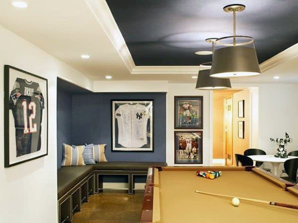 sports-themed mancave