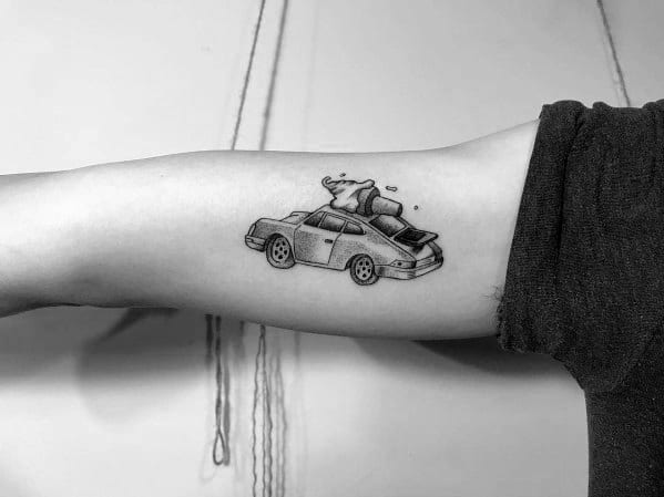 70 Car Tattoos For Men - Cool Automotive Design Ideas | Truck tattoo,  Tattoos for guys, Car tattoos