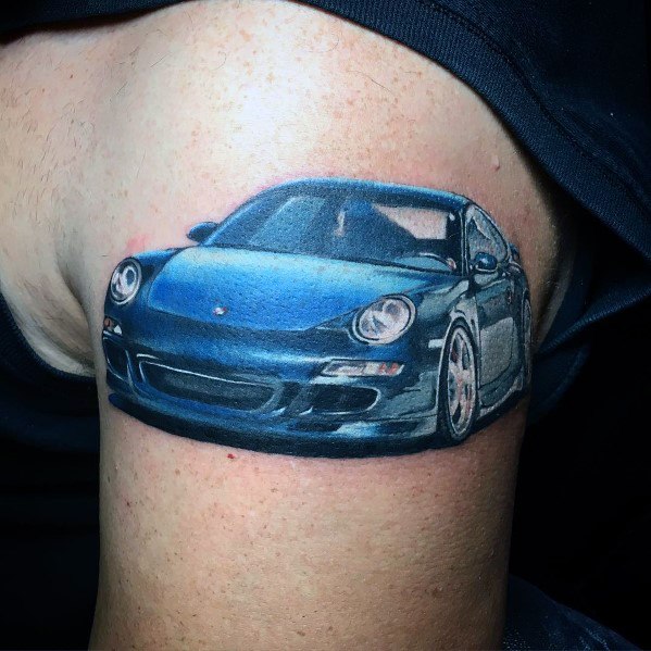 Porsche Themed Tattoo Ideas For Men