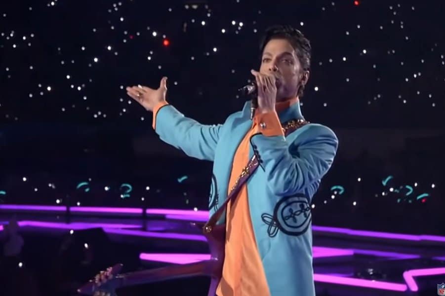 prince performs at super bowl XLI halftime show 