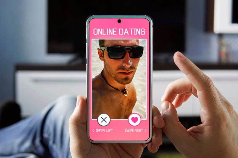 profile pic of a man in an online dating app