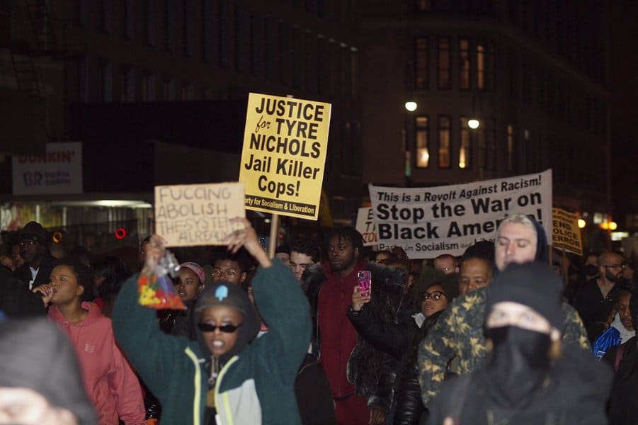 protests in Manhattan over the killing of Tyre Nichols