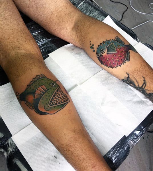 Puffer Fish Themed Tattoo Design Inspiration