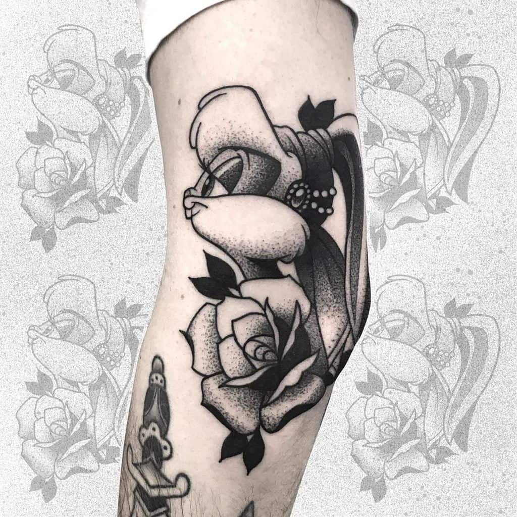 Rabbit Rose Gypsy Tattoo