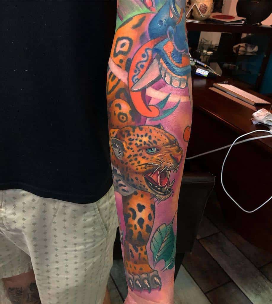 jaguar leg sleeve tattoo｜TikTok Search