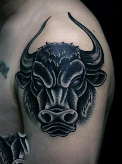 70 Bull Tattoos For Men - Eight Seconds Of 2,000 Pound Furry