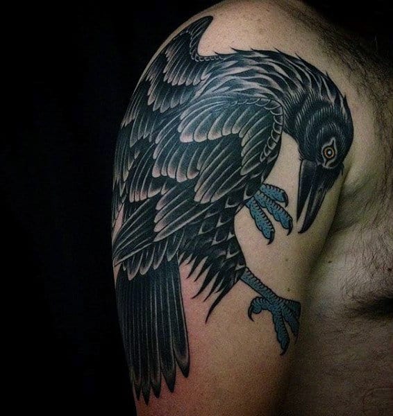 Raven Tattoo By Kristina Darmaeva Ink District Amsterdam  rtattoos