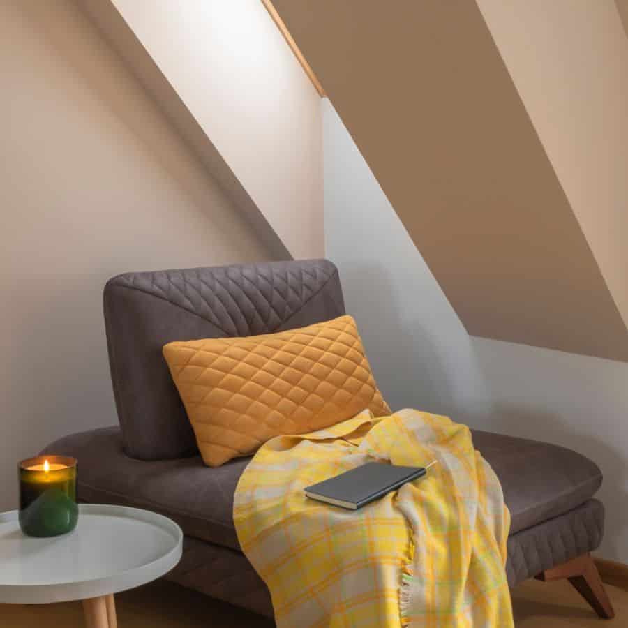 attic living room reading nook