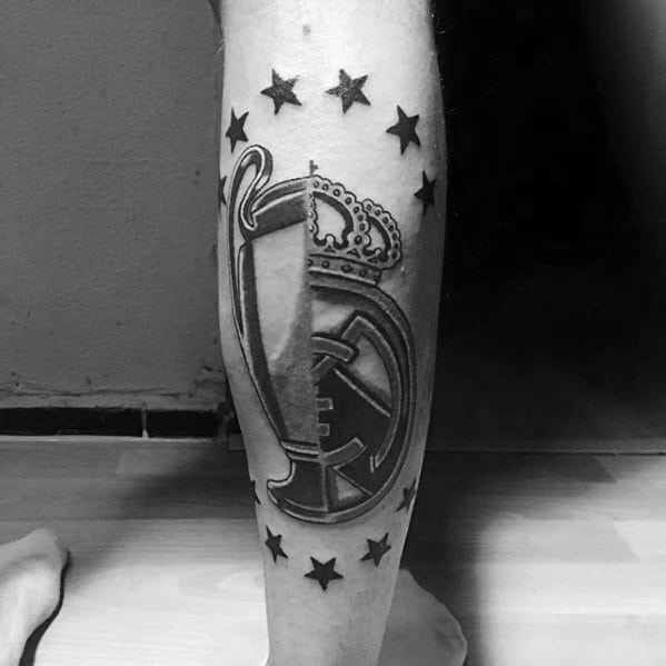 Real Madrid Tattoo Ideas For Males Back Of Leg
