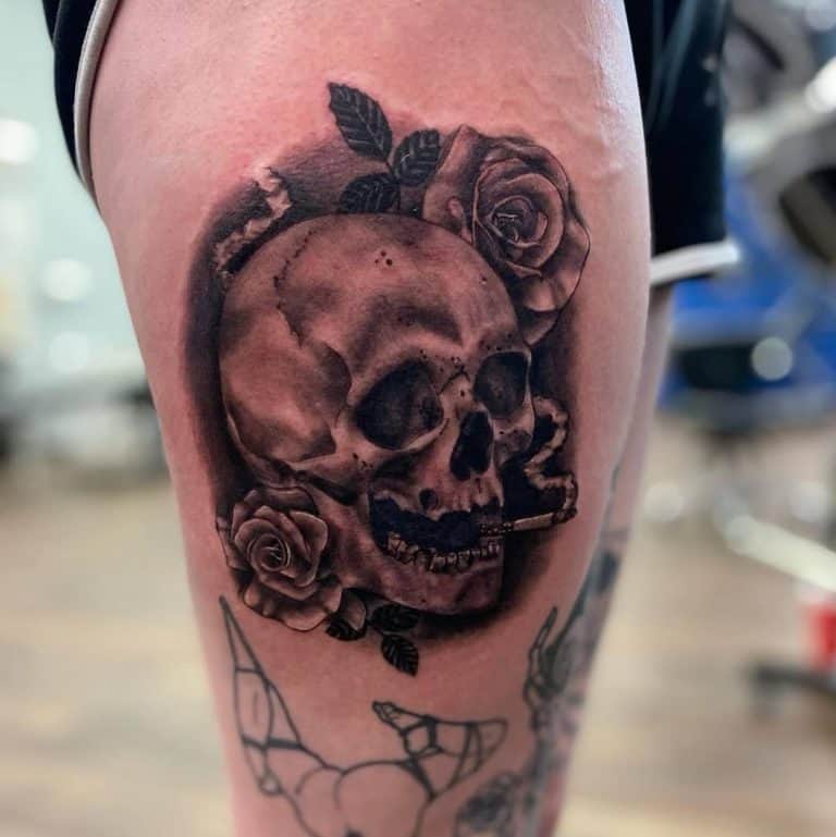 80 Cool Skull And Rose Tattoo Ideas [2024 Inspiration Guide]