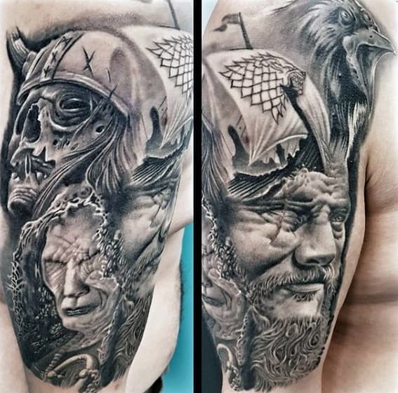 Realistic 3d Arm Game Of Thrones Mens Tattoo Ideas