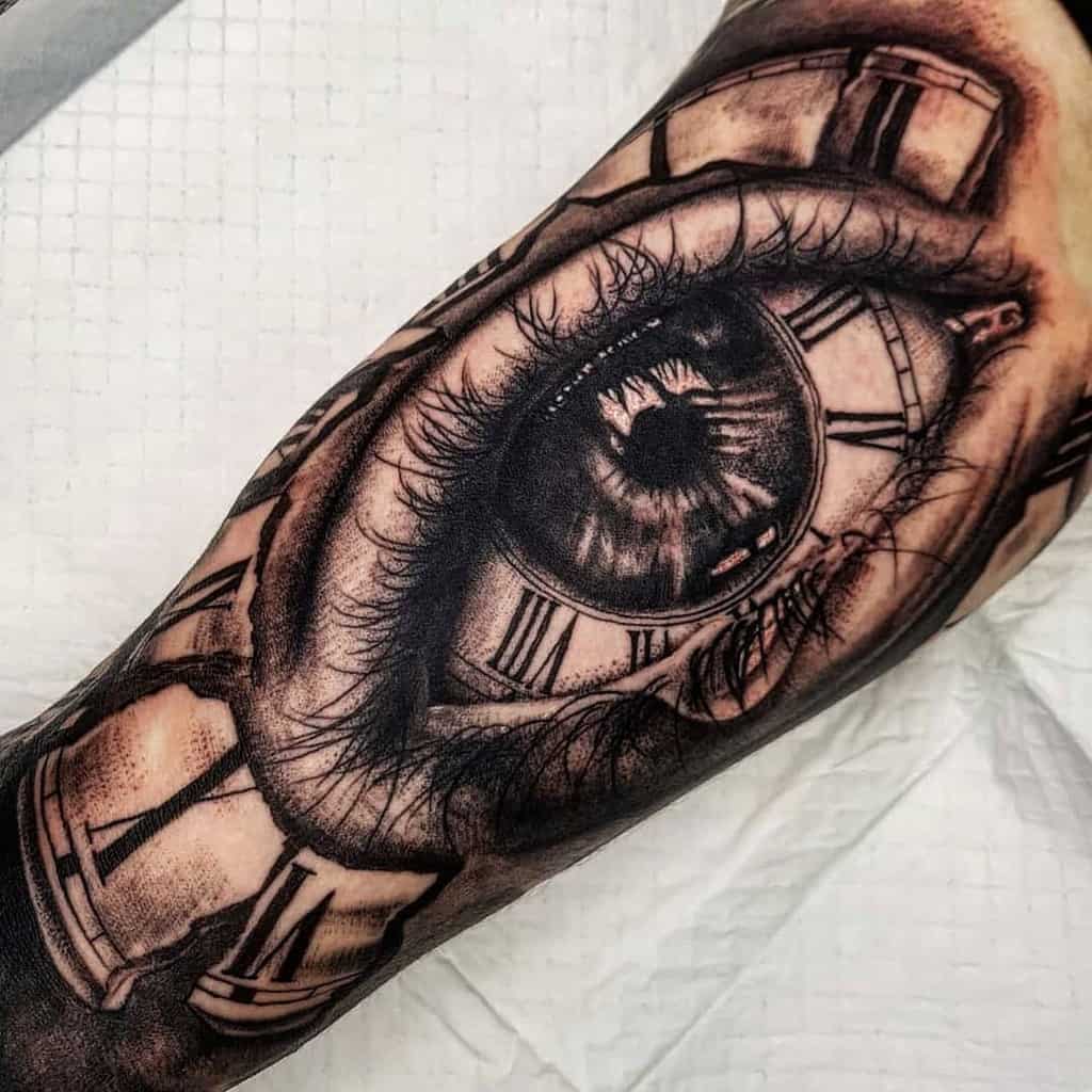 realistic black arm tattoo joojoobean_tattoo_blackwork
