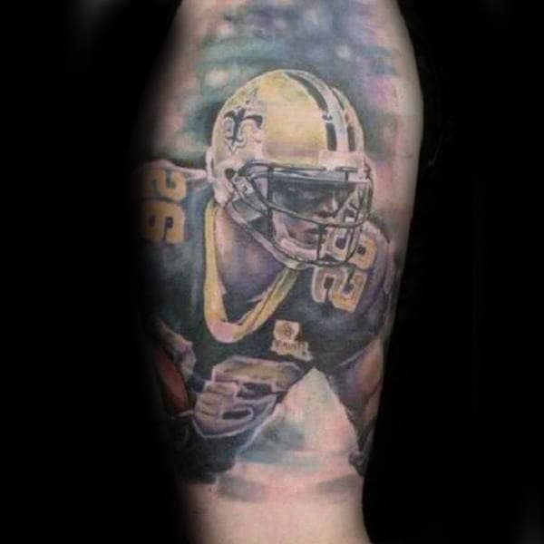 Realistic Football Player Guys Arm Tattoos
