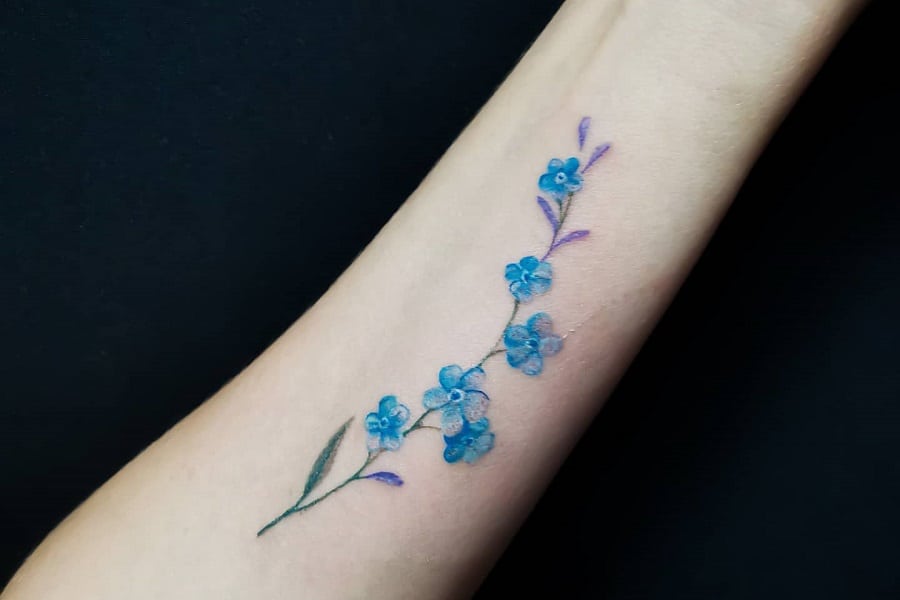 Stunning Forget Me Not Flower Tattoos  Tattoo Glee
