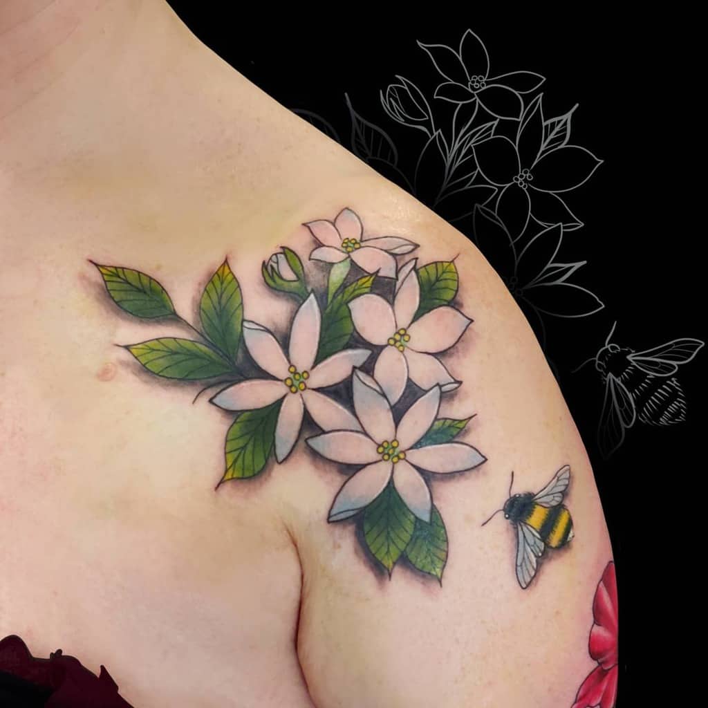 realistic-jasmine-flower-tattoos-jodiebowtattoos